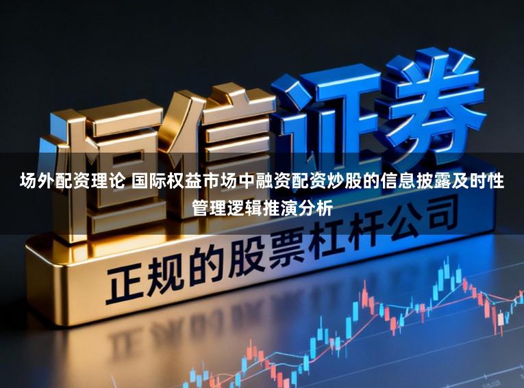 场外配资理论 国际权益市场中融资配资炒股的信息披露及时性管理逻辑推演分析
